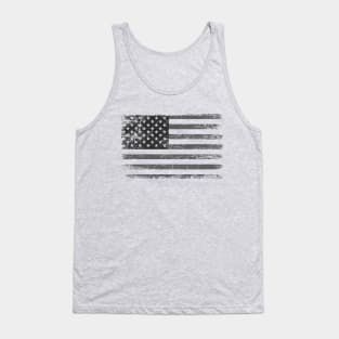 US Flag Vintage Distressed Look American Flag Tank Top